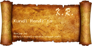 Kundl Renáta névjegykártya
